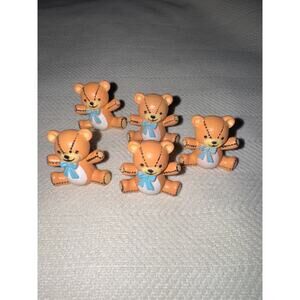 Vintage Miniature 1 Inch Teddy Bears Lot of 5